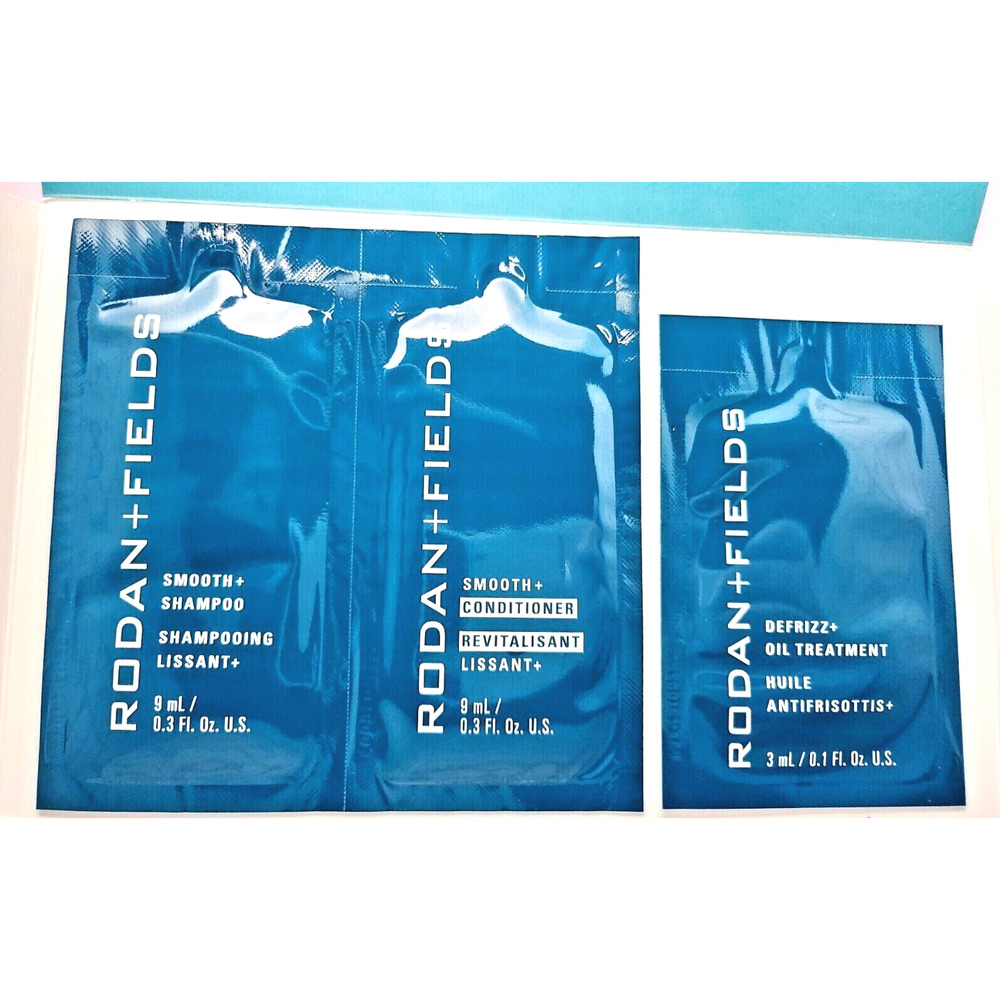 R+F Rodan and Fields SMOOTH 3pc SAMPLE Shampoo Conditioner Treatment NEW!!